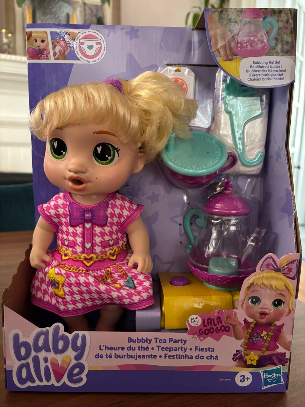 Baby Alive Lala GooGoo Bubbly Tea Party Doll - Pink